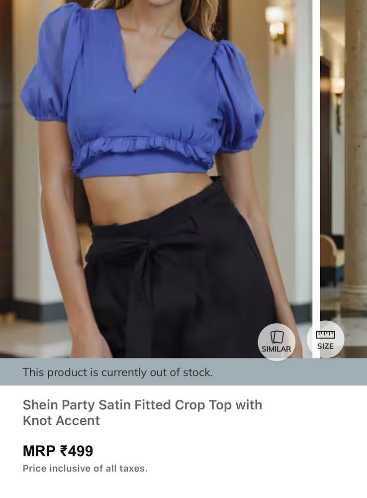 Stylish Blue Crop Top