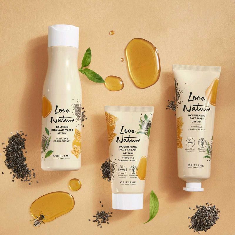 Love Nature Dry Skin With Chia And Organic Honey