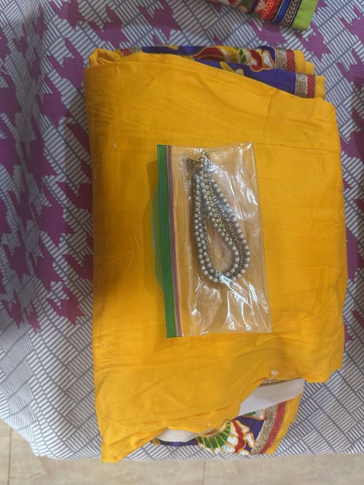 Yellow Lehenga Choli  with Anklets