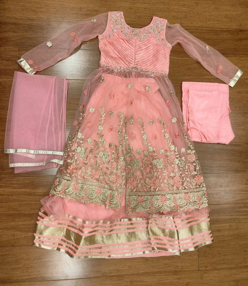 Pink Lehenga Set For Girls