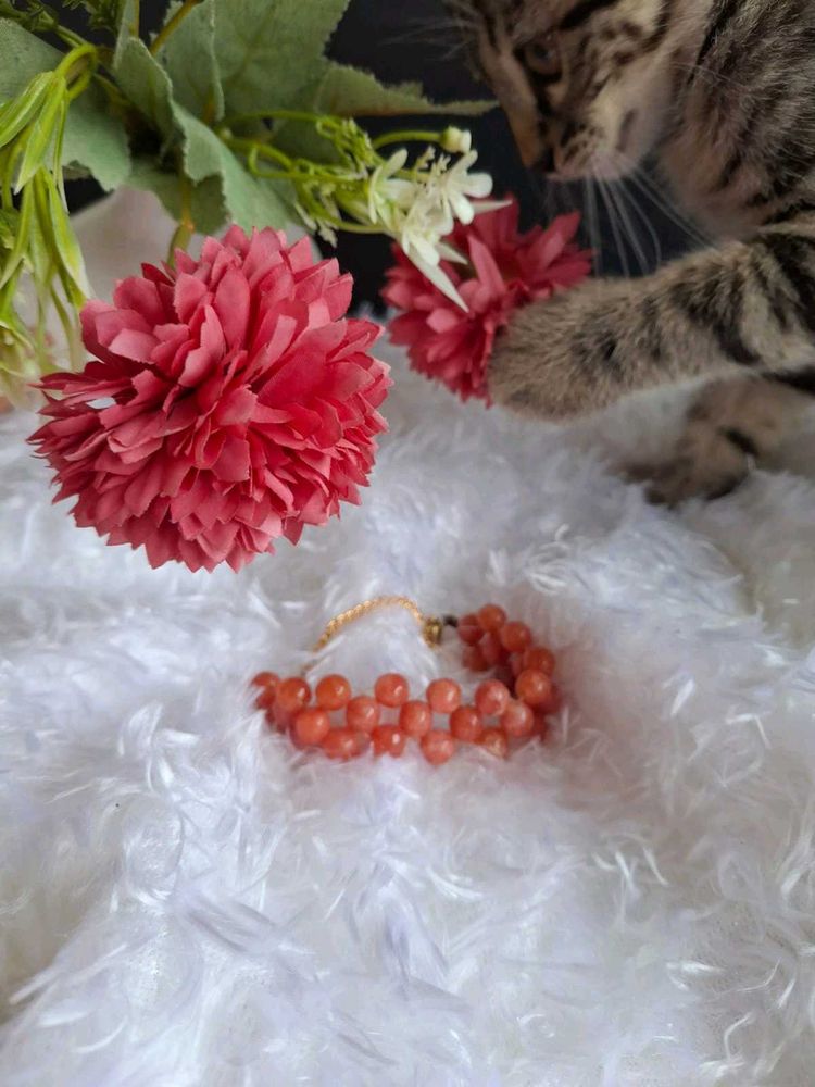 Coral Bead Bracelet
