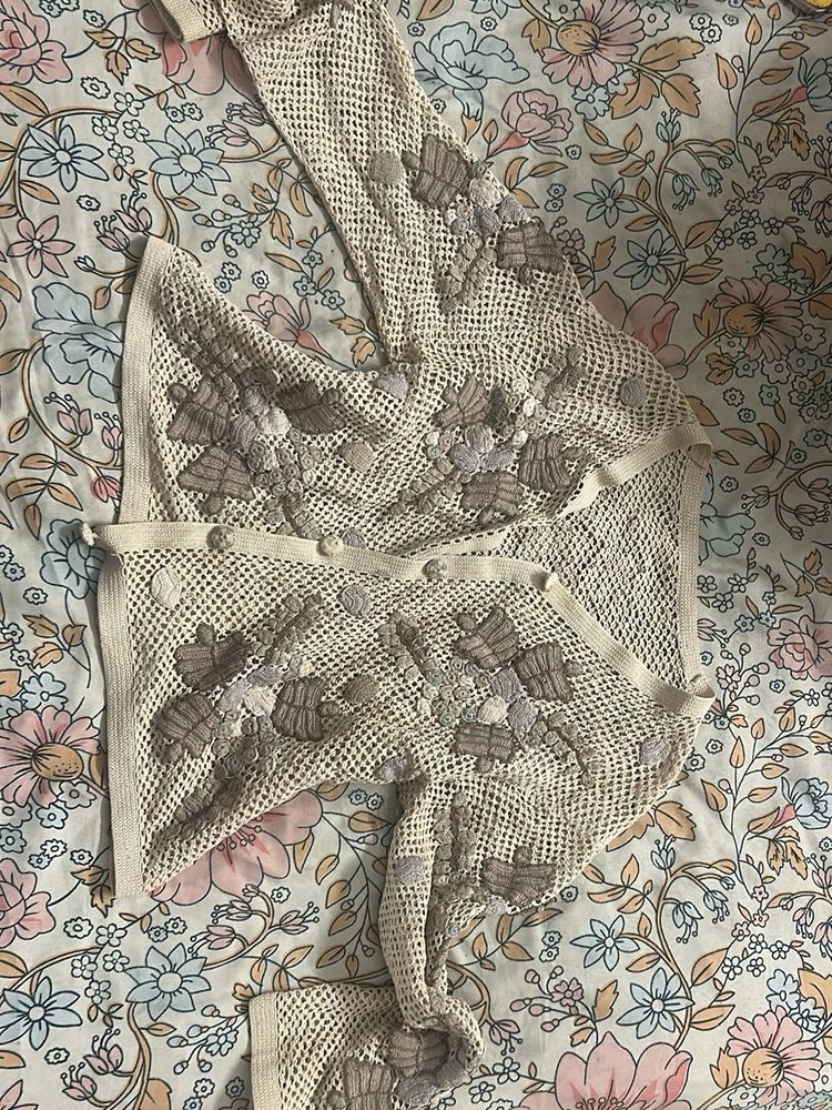 Floral Crochet Cardigan