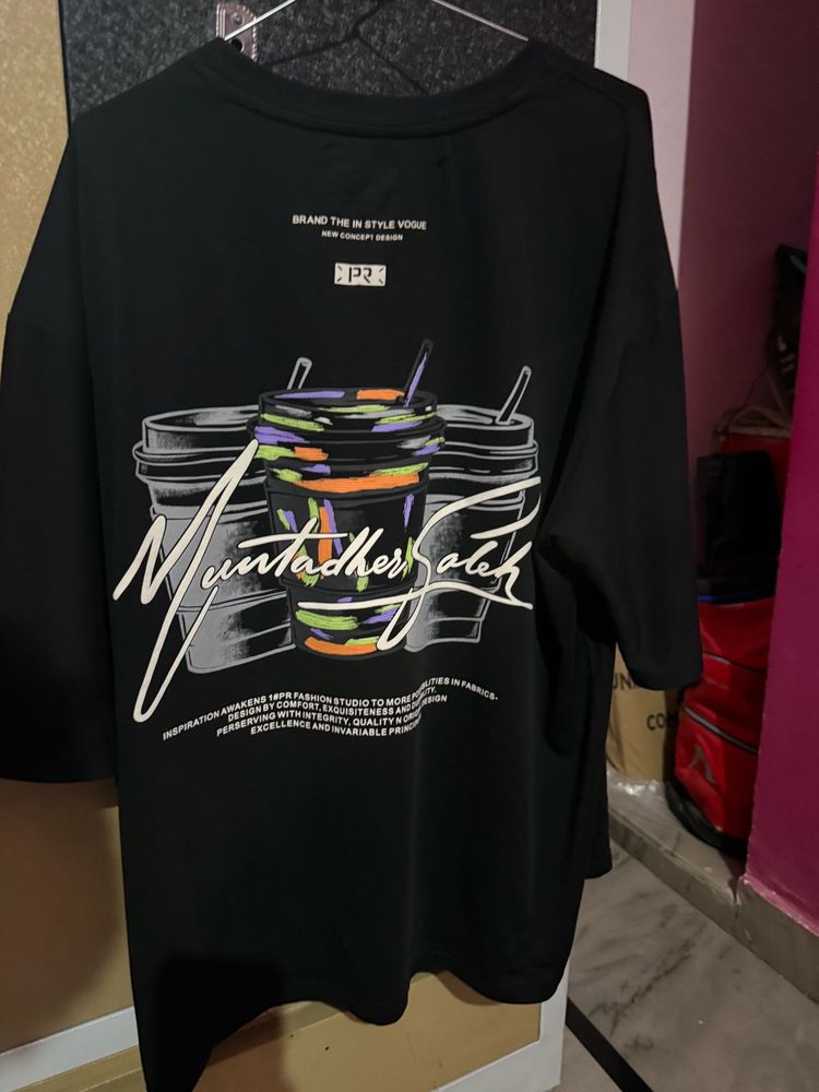 Black Graphic Print Tee
