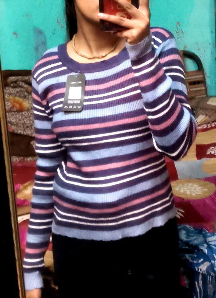 Striped Knit Sweater