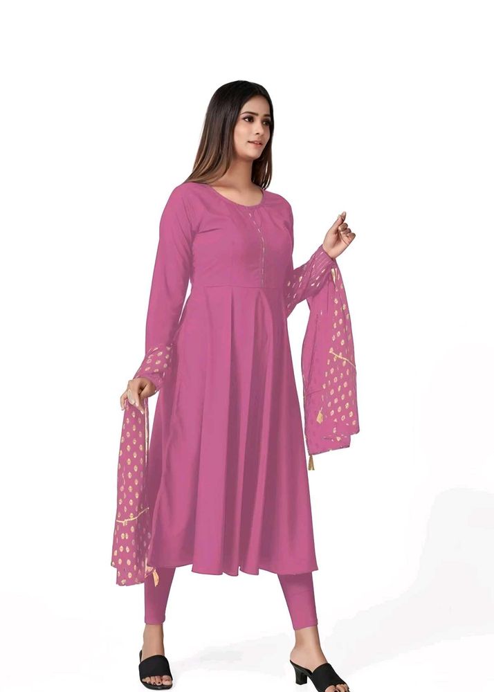 Crepe Kurta &amp; Dupatta Only.. No Salwar