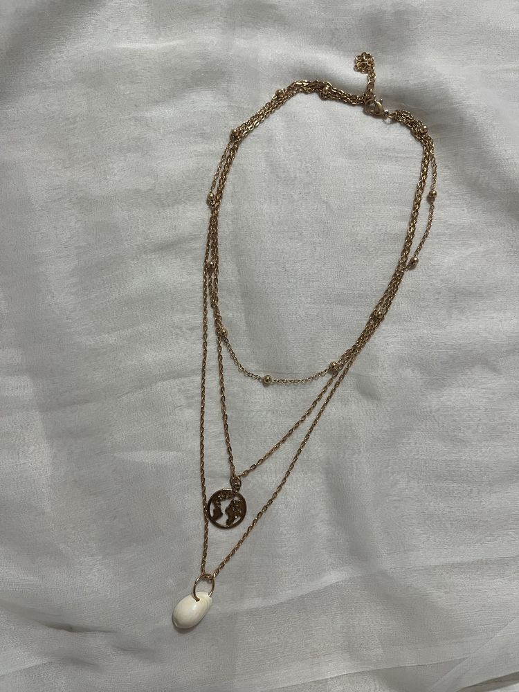 Combo Layered Jewellery | Golden Necklace | Shell