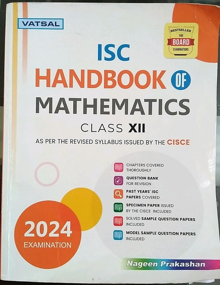 VATSAL ISC HANDBOOK MATHS CLS-12