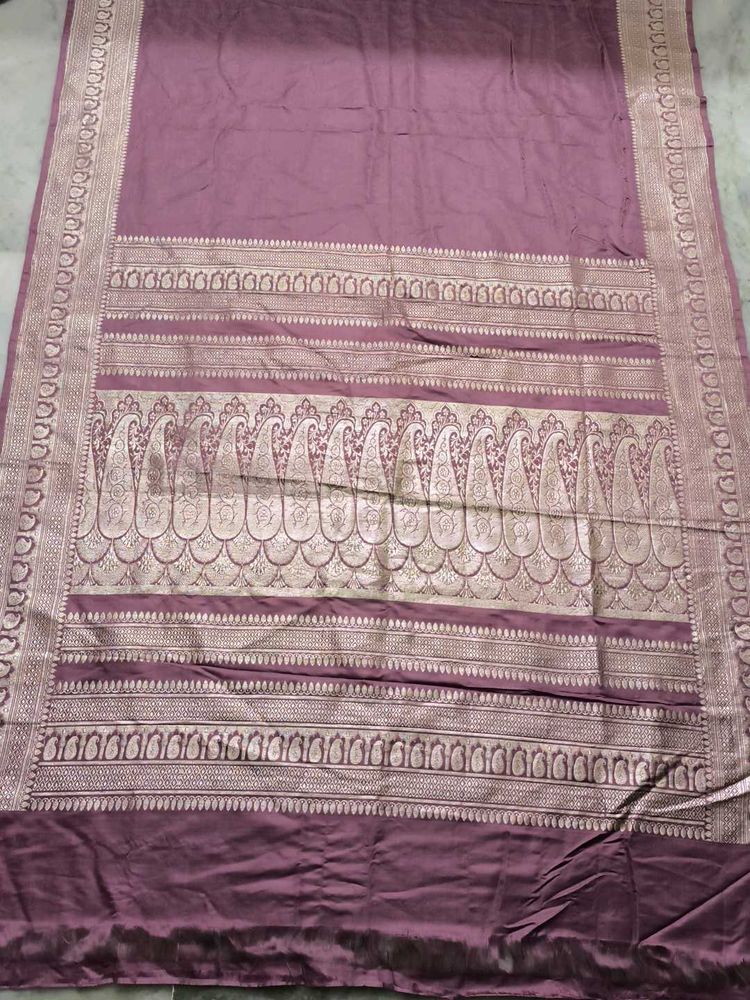 Mauve Banarasi Silk Saree