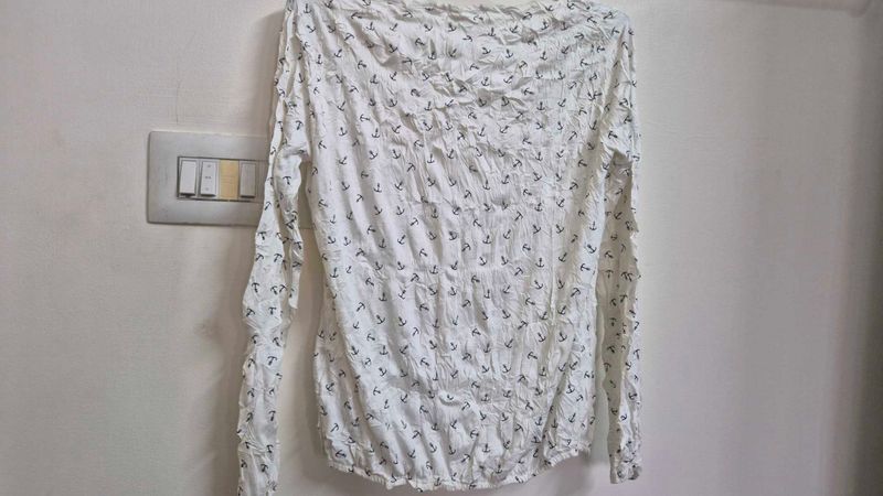 Patterned Long Sleeve Top