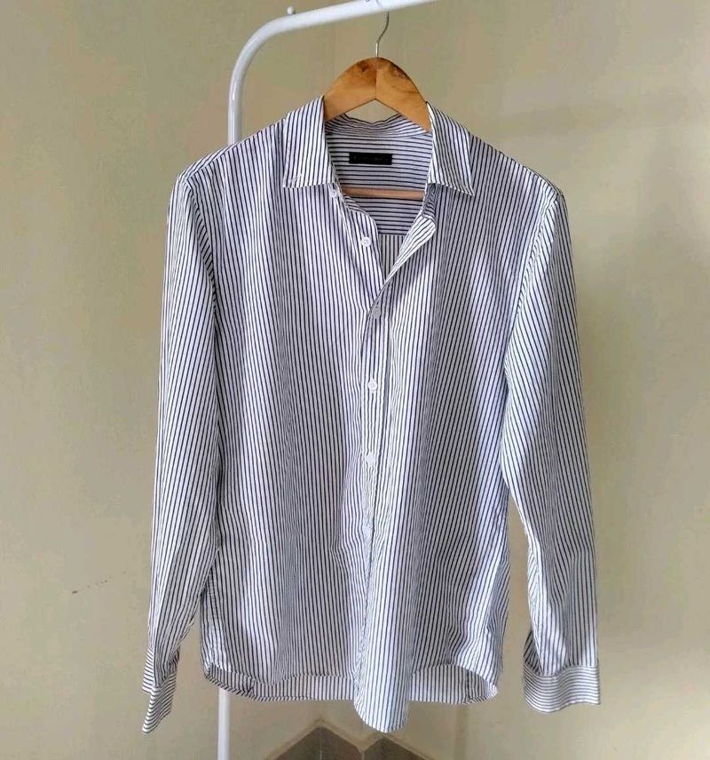 White Blue Strip Shirt