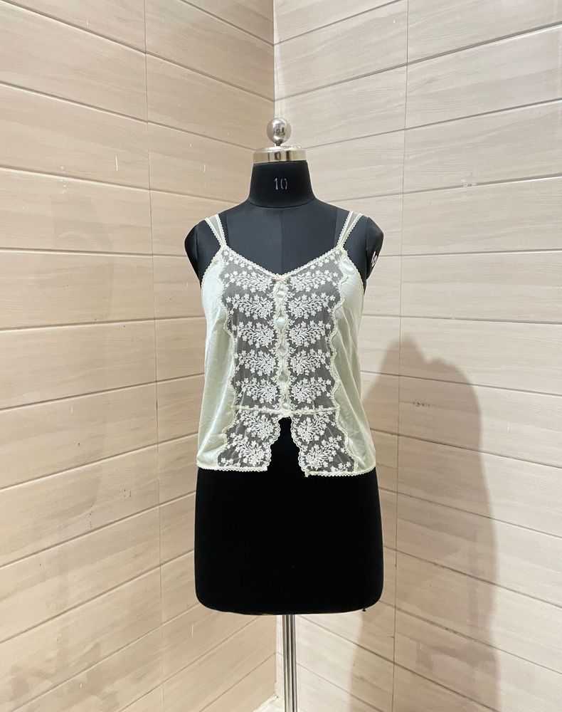 Pintresty Y2K Lace Trim Cami Top