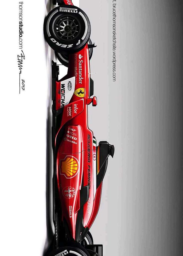 Ferrari Formula 1 Car Poster