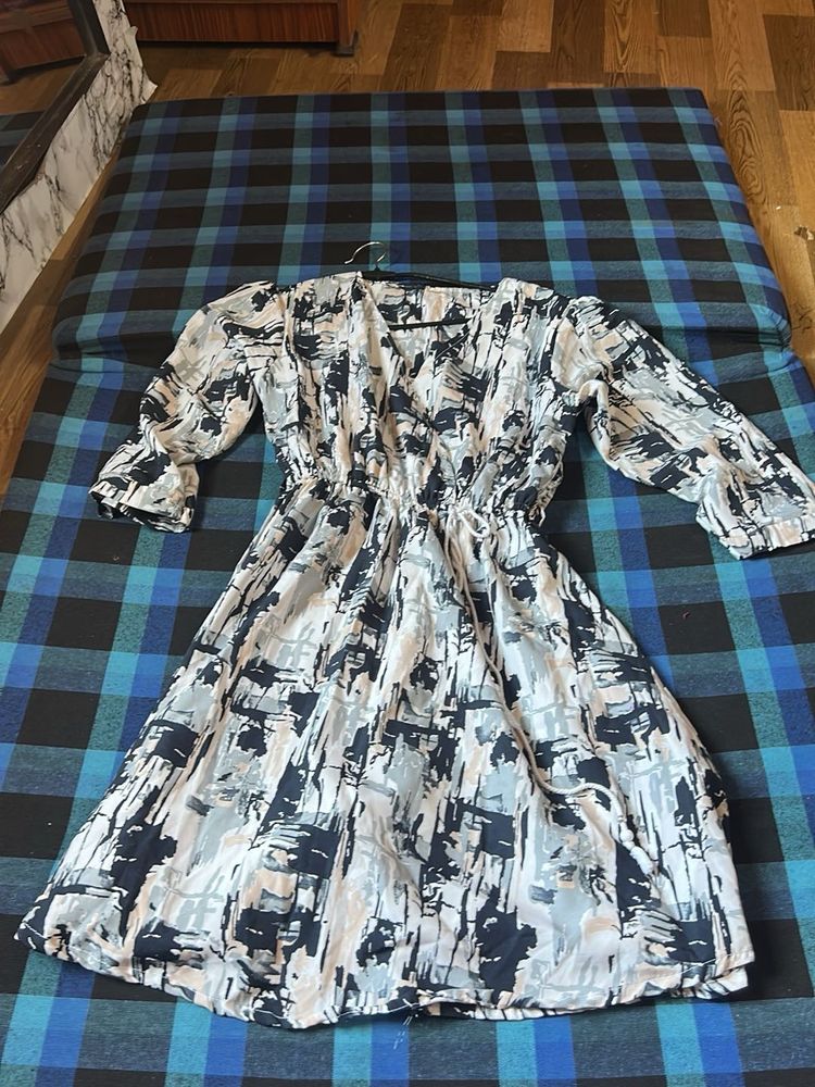 Abstract Print Dress