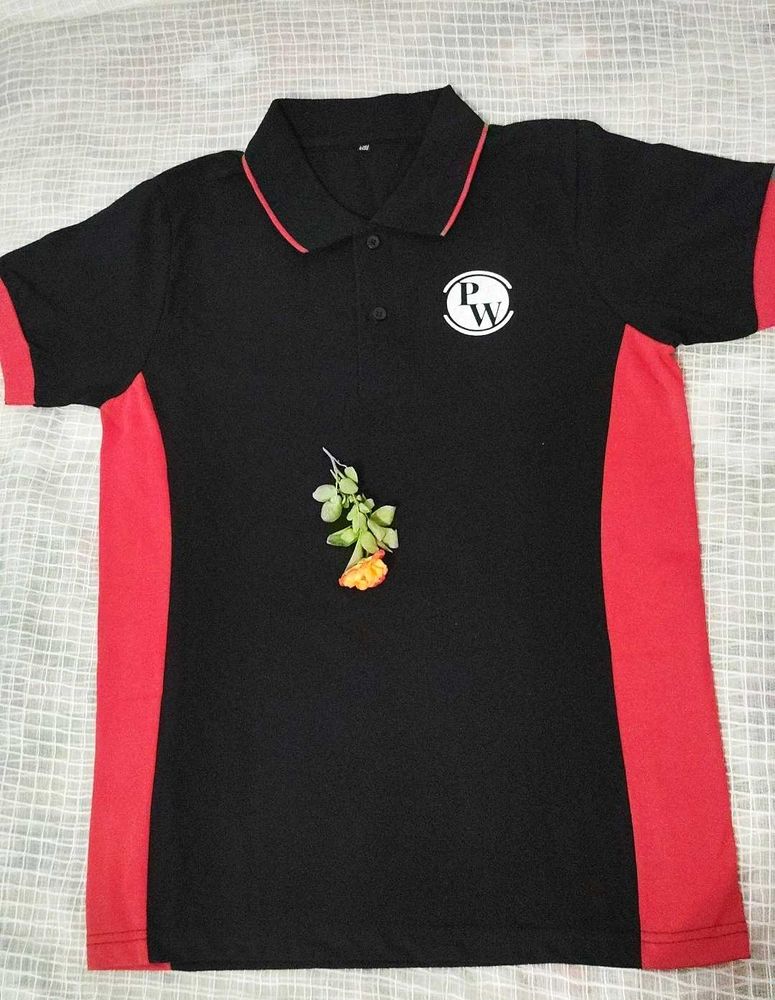 PW Polo Shirt - Black &amp; Red✨