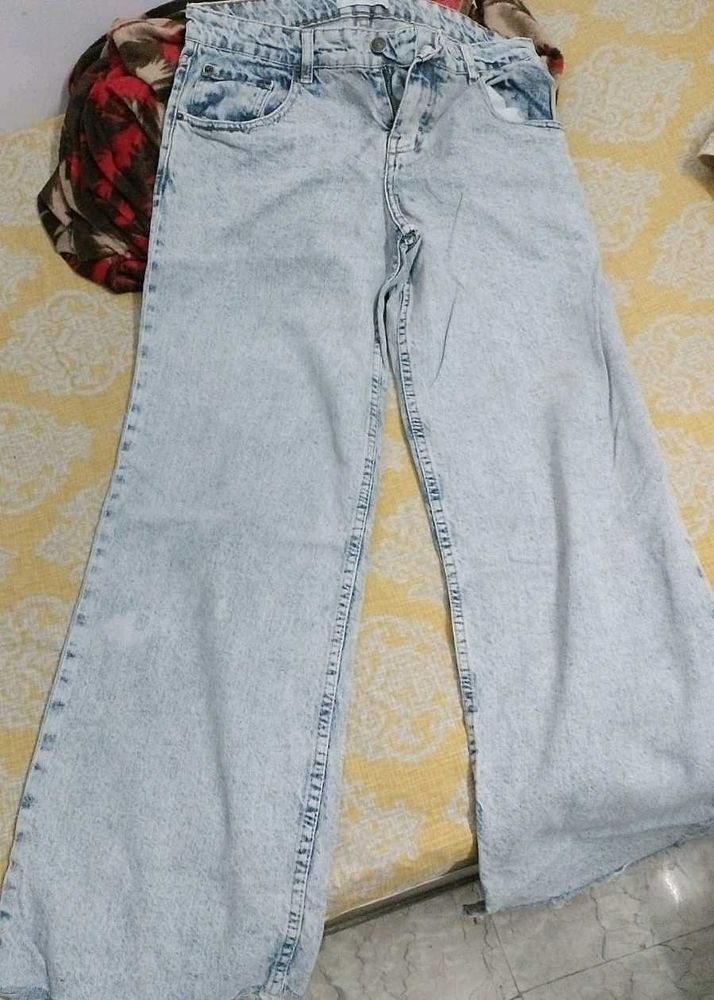 Wide Leg Denim Jeans