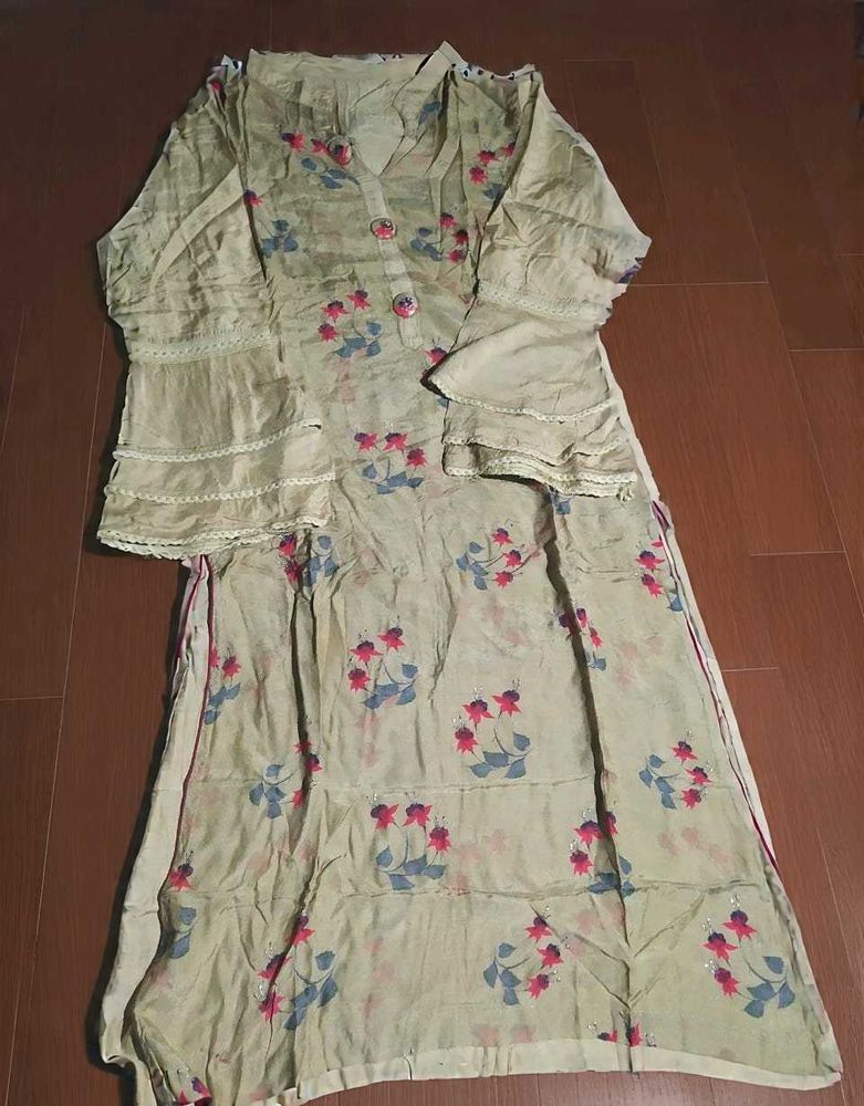 Floral Print Kurta With Shalwar