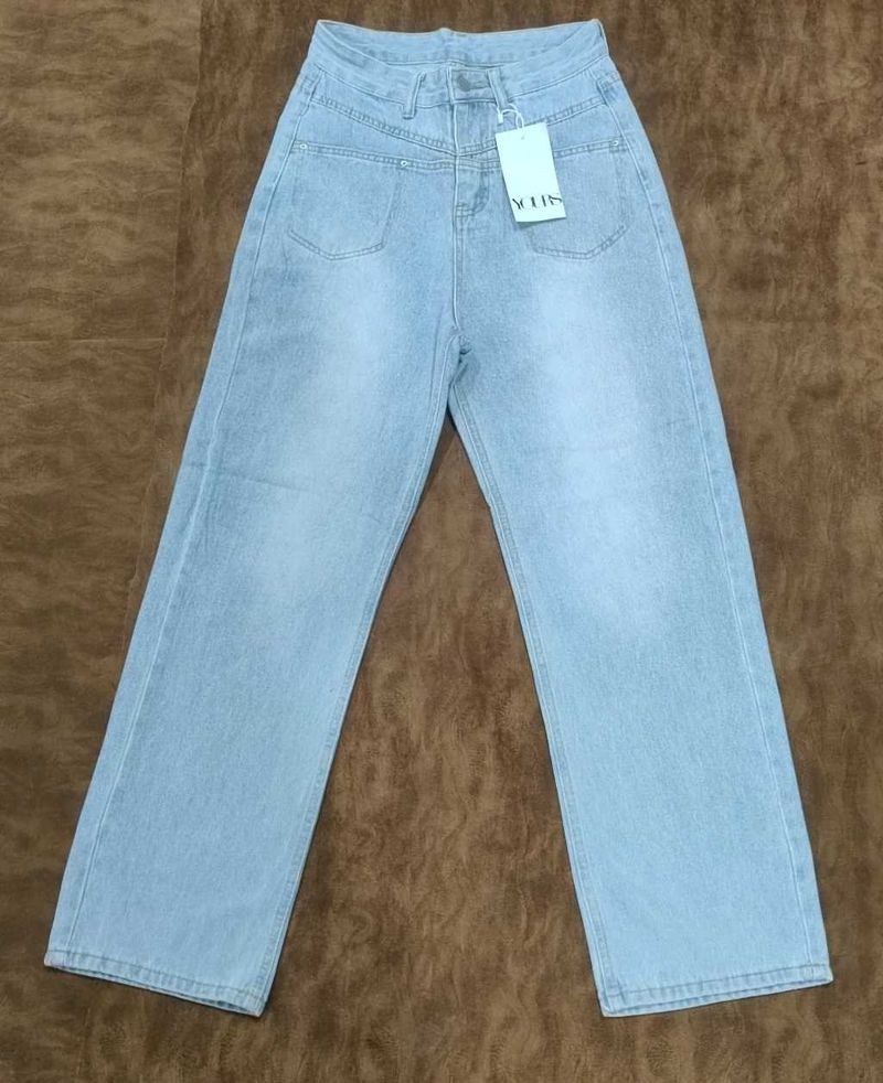Light Wash Wide Leg Jeans