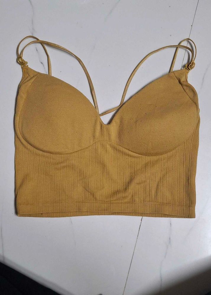 Ribbed Mustard Bralette