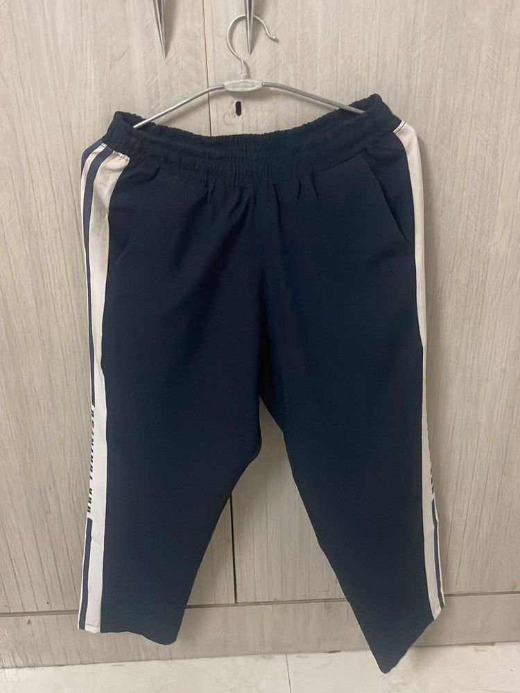 Striped Cropped Casual Pants