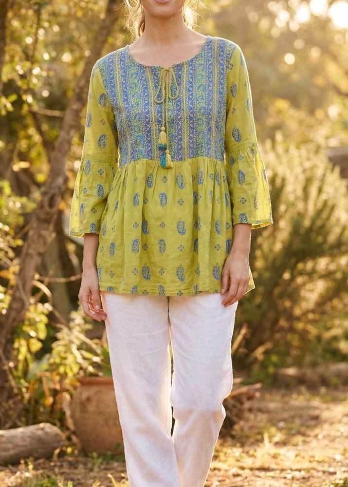 Boho Print Tunic Top