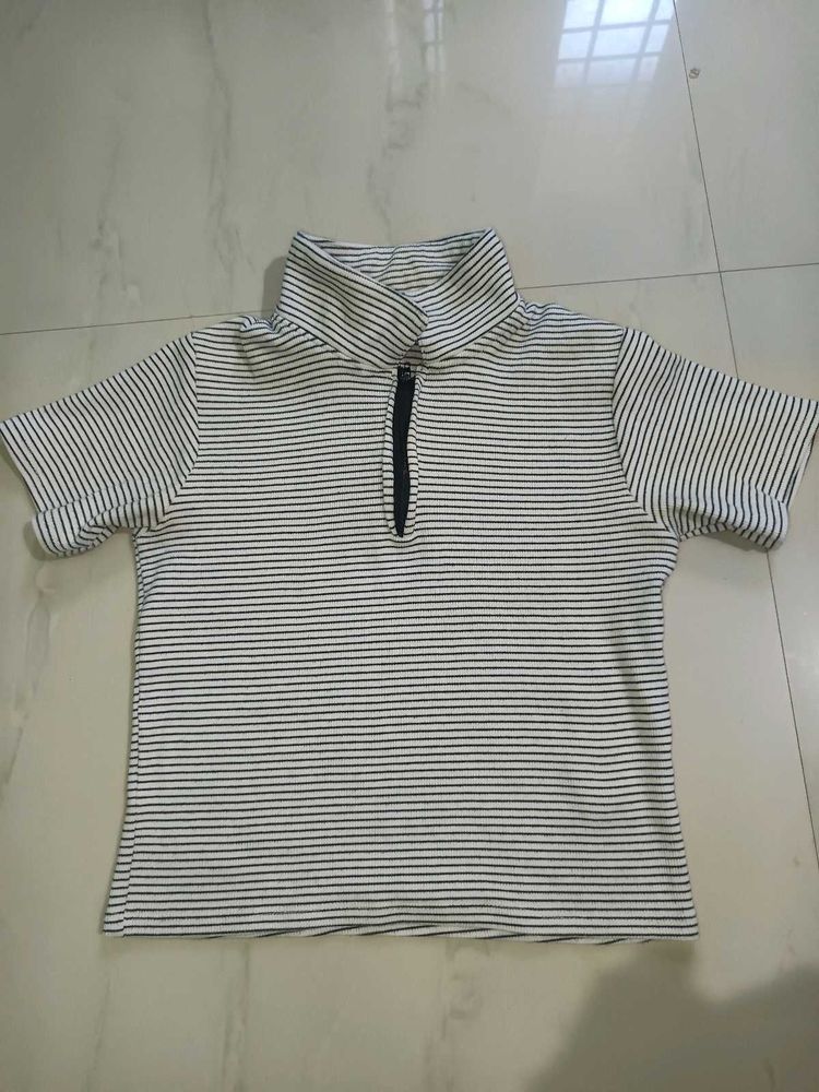 ZARA front open tshirt