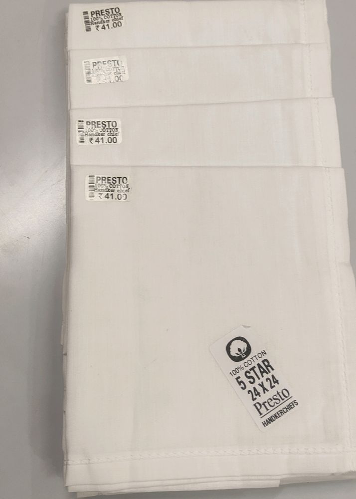 12 Nos. white Handkerchief