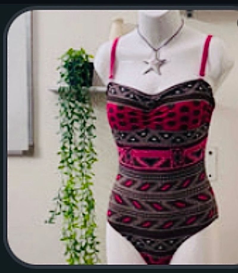 padded Patterned One-Piece Swimsuit