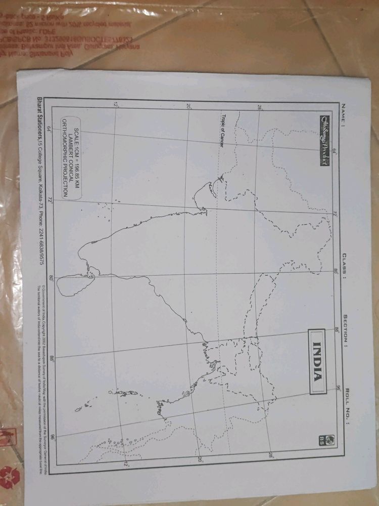 INDIAN PHYSICAL MAP - 40 MAPS