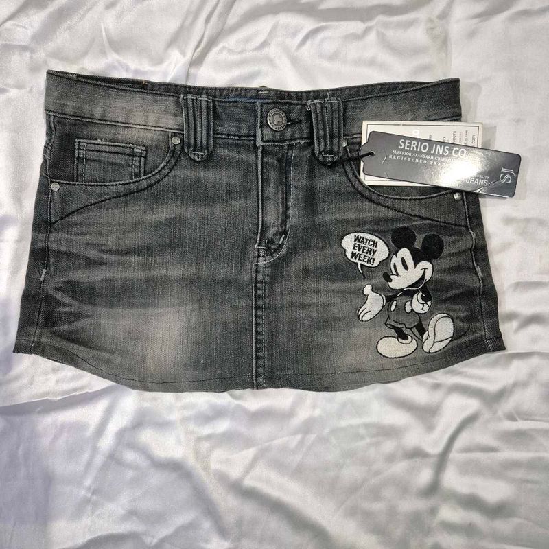 Micro Mini Denim Skirt