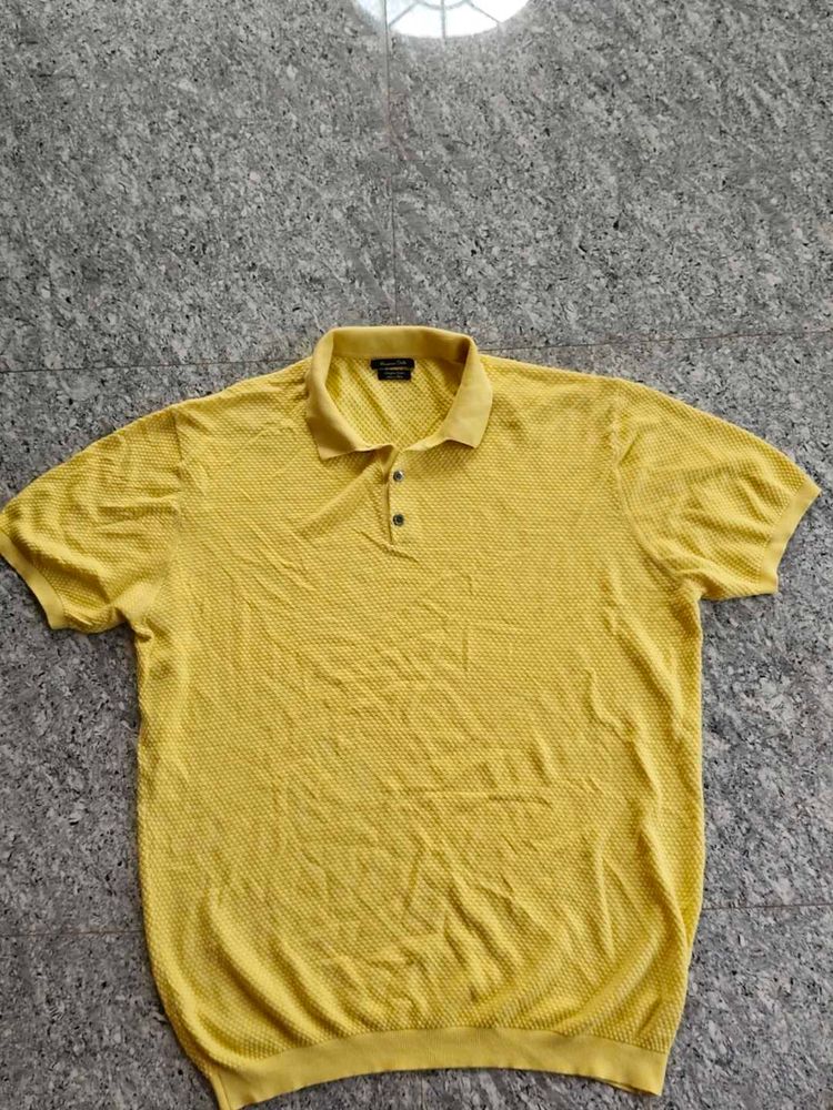 Vintage Yellow Massimo Dutti Polo Shirt