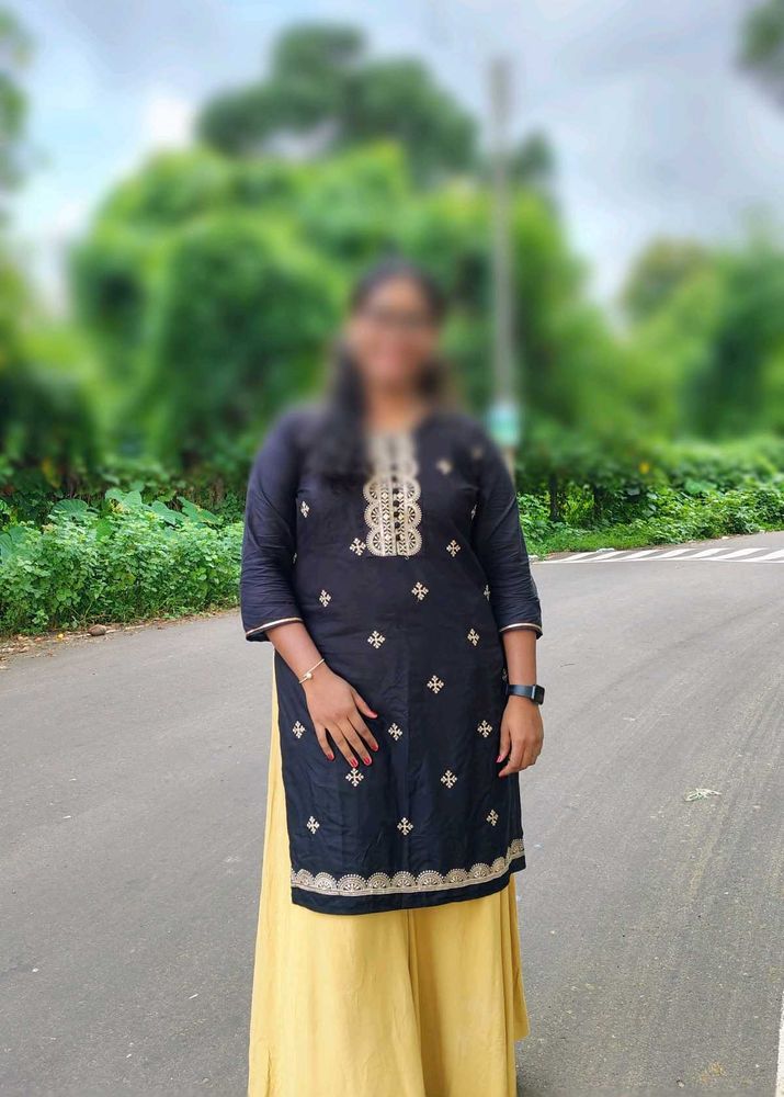 Plus Size Black Kurta