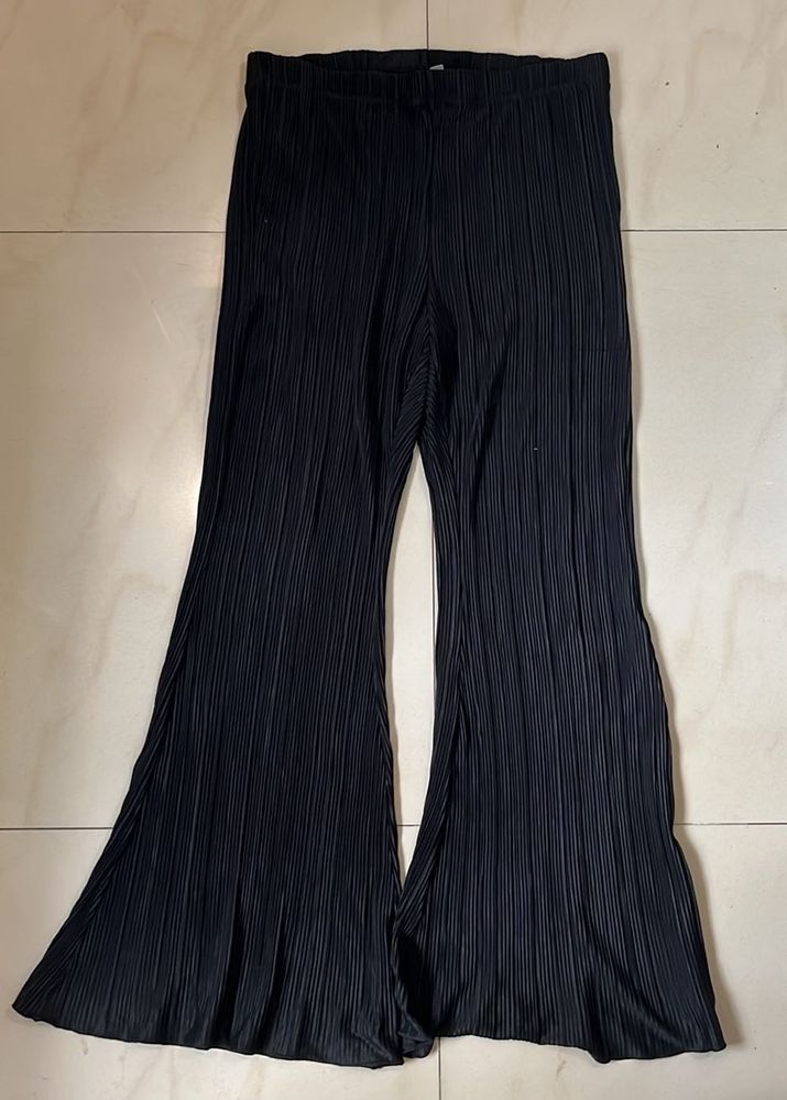 Black Flared Casual Pants