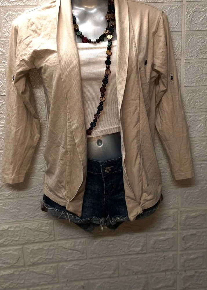 Tops &amp; Dresses For Rs.99 Only/ Cream Cardigan