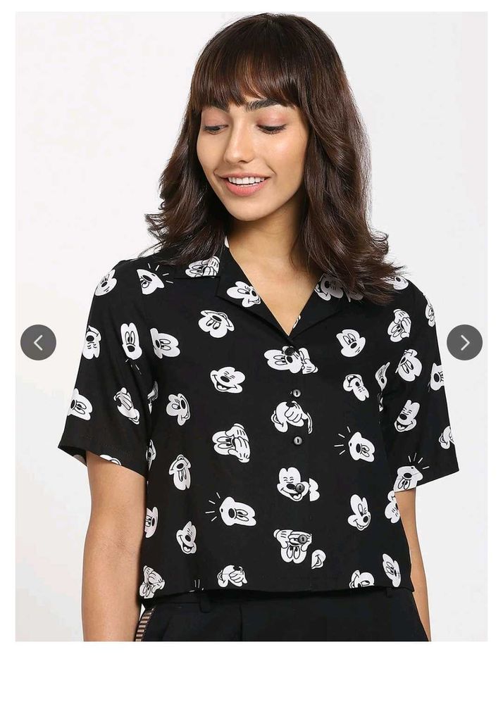 Mickey Mouse Print Top