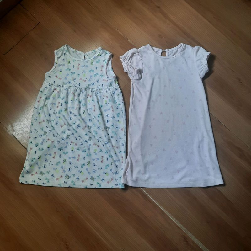 Butterfly Set of two mother care nighties for Kids