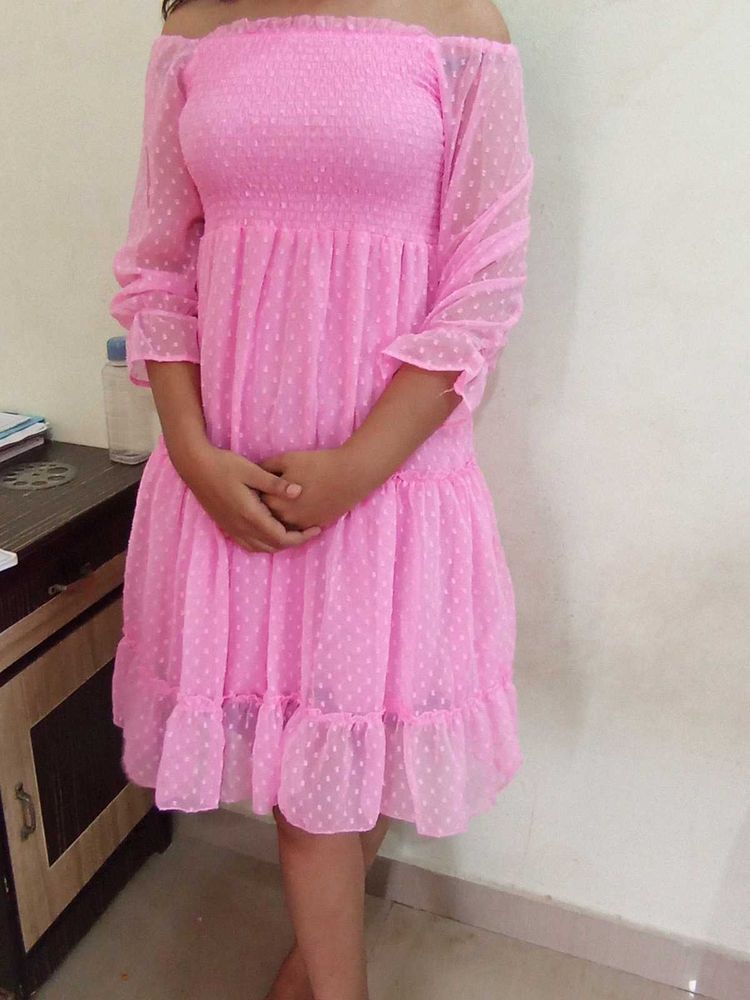 Pink Floral Dress