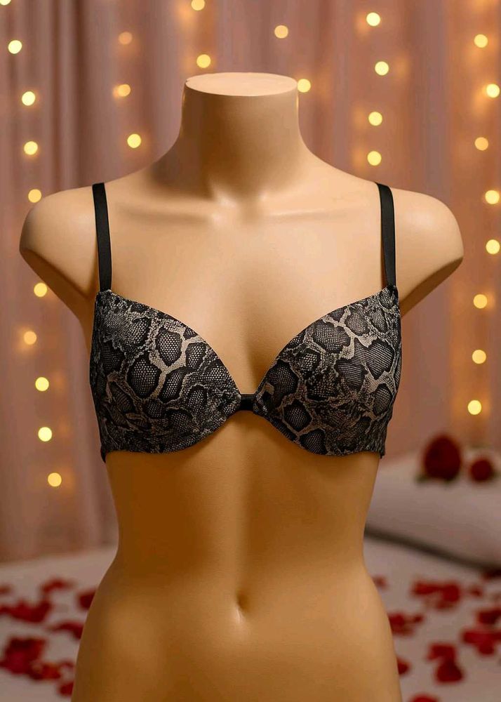Sexy Snake Print Push-Up Bra