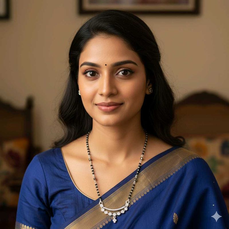 Pure Silver Beautiful White CZ Mangalsutra