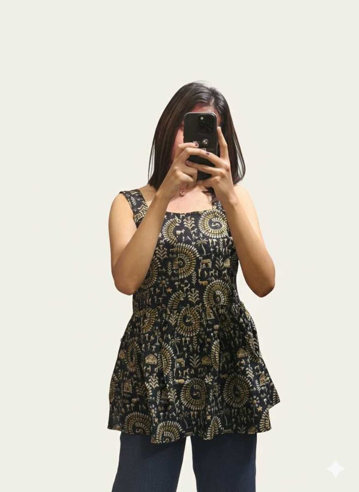 Printed Sleeveless Top