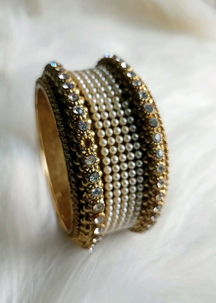 Pearl &amp; Stone Bangle