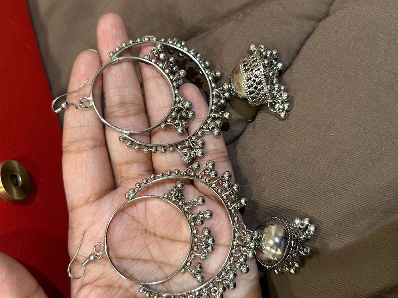 Silver Oxidised Earrings