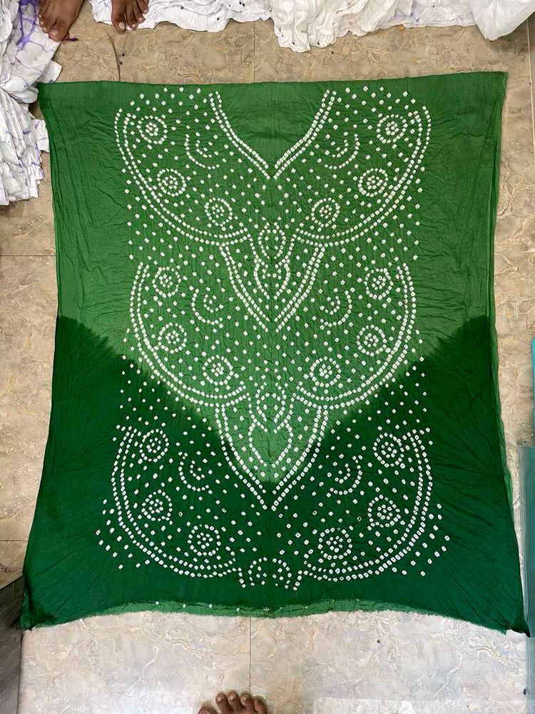 Green Bandhani suit