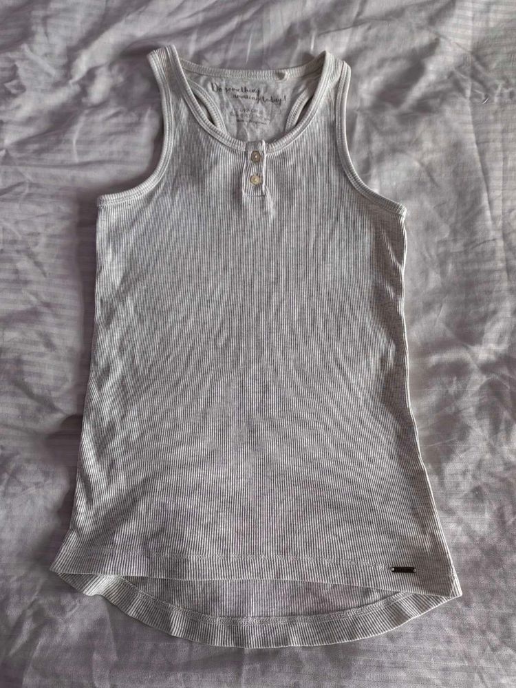 Ribbed Grey Tank Top