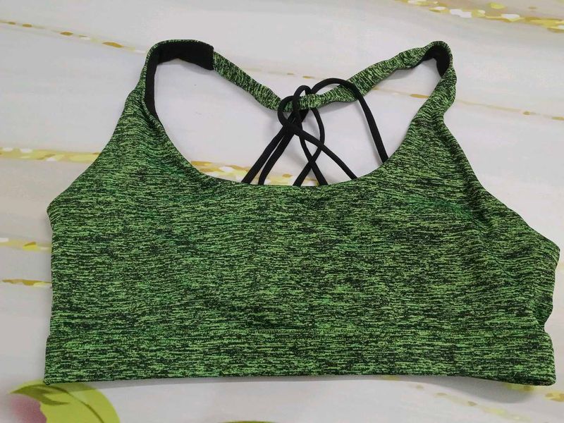 (1200)Green Sports Bra