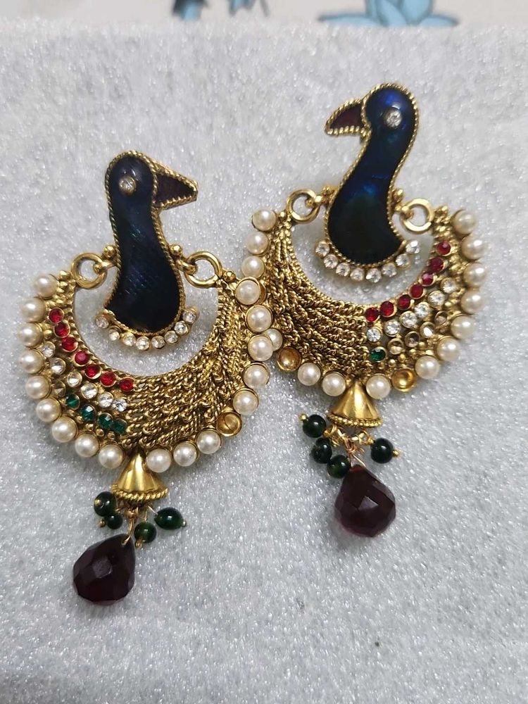 🦚Gold Plated Peacock Design Earrings🦚