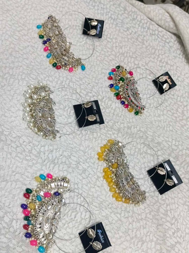 Hoop Jhumka Earrings Set