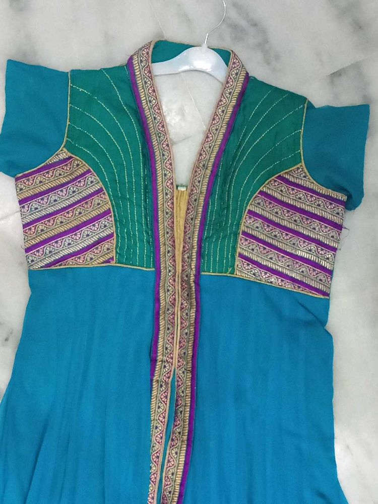 Teal &amp; Green Embellished Tunic