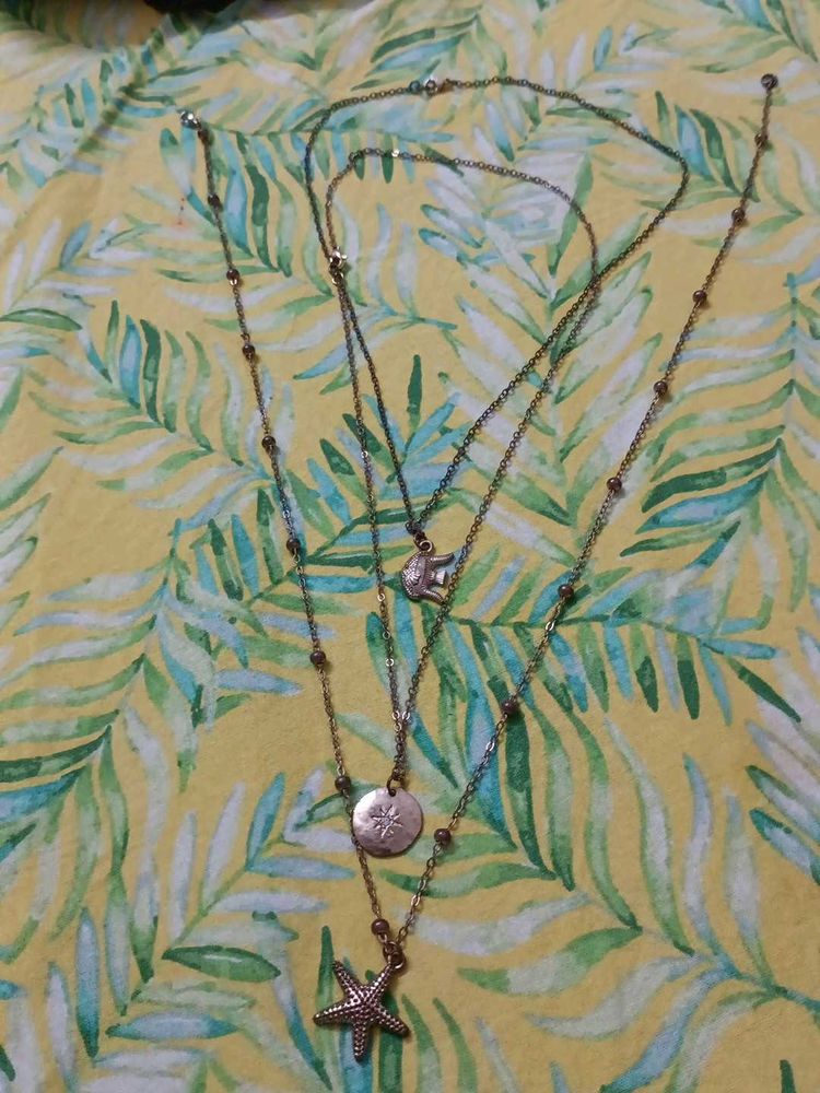 Layered Charm Necklace Set