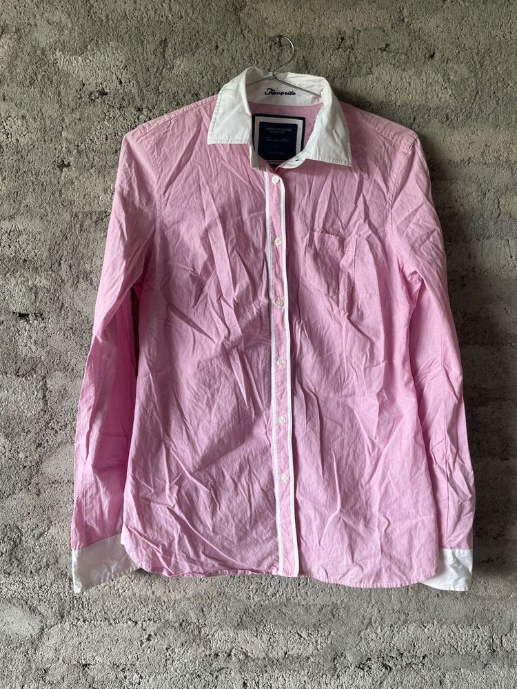 Pink Checkered Bunny Button Detail Shirt