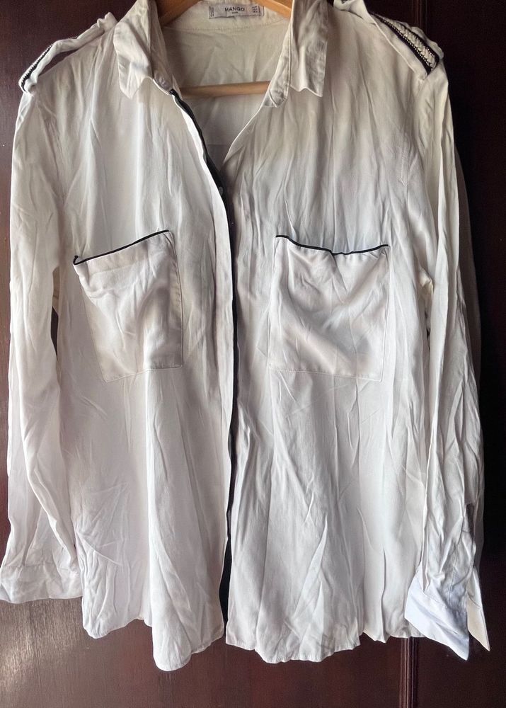 Mango White Shirt